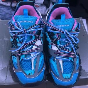 balenciaga track runner blue size 10